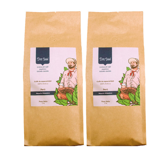 Pack Doble delicia (2 Cafés Tostado Molido 1kg)